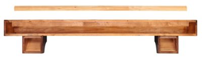 Image showing  72 in. Hand-Distressed Hand-Finished Premium Pine Wood Fireplace Shelf Mantel, Cherry Brown