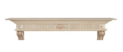 Pearl Mantels Traditional Premium Wood Fireplace Shelf Mantel, Unfinished, 9 in. x 60 in., Hang with or without Corbels