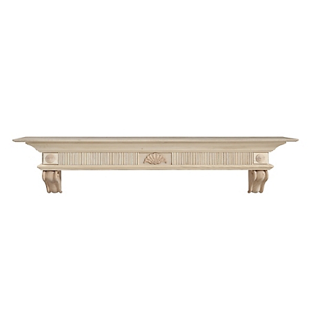 Pearl Mantels Traditional Premium Wood Fireplace Shelf Mantel, Unfinished, 9 in. x 72 in., Hang with or without Corbels