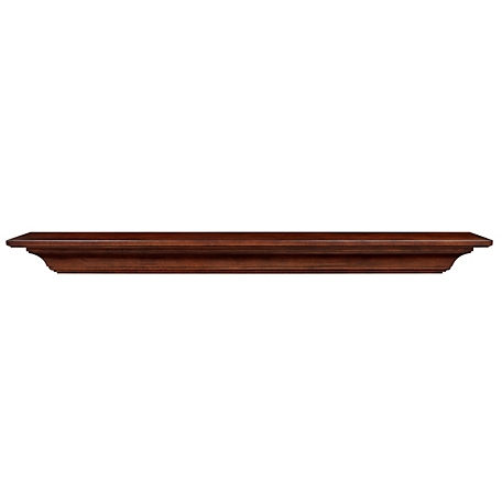 Pearl Mantels Traditional Premium Wood Fireplace Shelf Mantel, Brown, 10 in. x 5 in. x 48 in.
