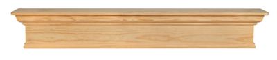 Pearl Mantels Transitional Premium Pine Wood Fireplace Shelf Mantel, Unfinished, 9 in. x 9 in. x 48 in.