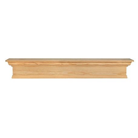 Pearl Mantels Transitional Premium Pine Wood Fireplace Shelf Mantel, Unfinished, 9 in. x 9 in. x 60 in.