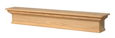 Image showing  60 in. x 9 in. x 9 in. Transitional Premium Pine Wood Fireplace Shelf Mantel, Unfinished