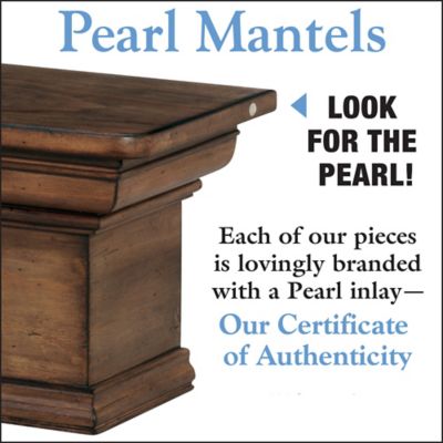 Image showing  Transitional Premium Pine Wood Fireplace Shelf Mantel, Brown, 9 in. x 9 in. x 60 in.