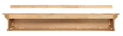 Image showing  72 in. x 9 in. x 9 in. Transitional Premium Pine Wood Fireplace Shelf Mantel, Unfinished