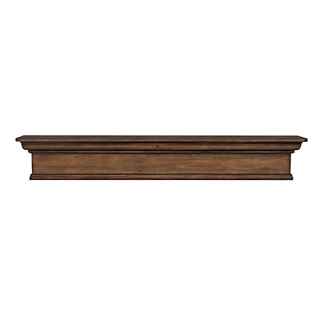 Pearl Mantels Transitional Premium Pine Wood Fireplace Shelf Mantel, Brown, 9 in. x 9 in. x 72 in.