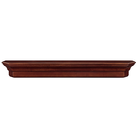 Pearl Mantels Traditional Premium Wood Fireplace Shelf Mantel, Brown, 8 in. x 6.5 in. x 48 in.