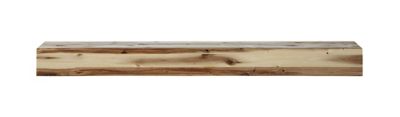 Pearl Mantels 48 in. Beautiful Natural Acacia Wood Fireplace Shelf Mantel, Natural