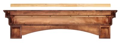 Image showing 5 th Pearl Mantels 60 in. Premium Wood Versatile Fireplace Shelf Mantel with Corbels and Arch, Brown