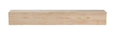 Pearl Mantels Hand-Distressed Hand-Finished Premium Pine Wood Fireplace Shelf Mantel, Unfinished, 10 in. x 8 in., 60 in.