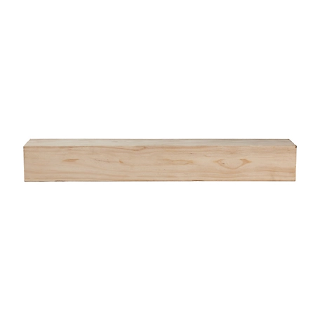 Pearl Mantels Hand-Distressed Hand-Finished Premium Pine Wood Fireplace Shelf Mantel, Unfinished, 10 in. x 8 in., 60 in.