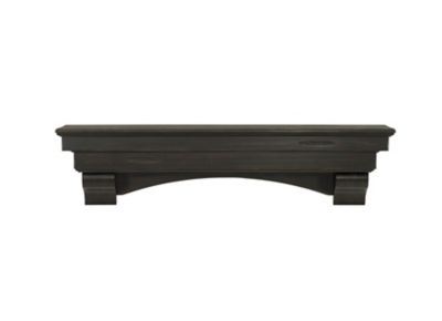 Pearl Mantels Hand-Distressed Hand-Finished Premium Pine Wood Fireplace Shelf Mantel, Versatile, Distressed Brown, 48 in.