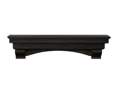 Pearl Mantels Hand-Distressed Hand-Finished Premium Pine Wood Fireplace Shelf Mantel, Versatile, Distressed Brown, 60 in.