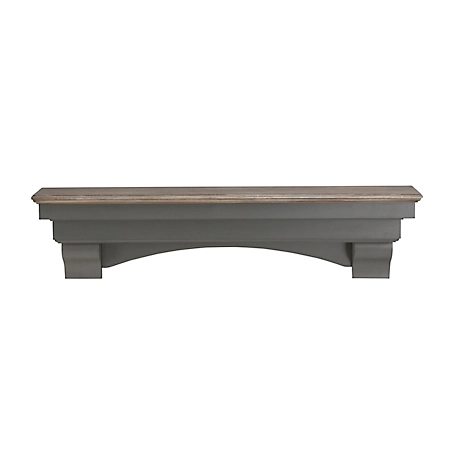 Pearl Mantels Unique Arched Fireplace Shelf Mantel with Chalk Wash Top, Versatile, 48 in.