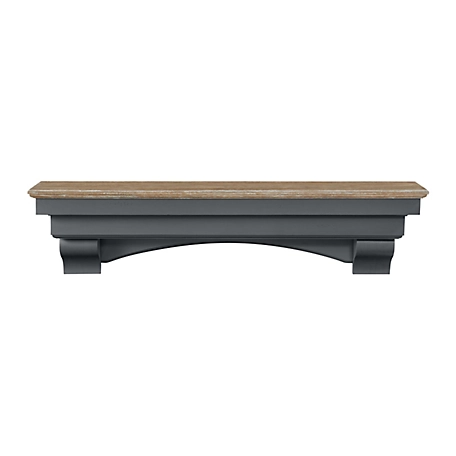 Pearl Mantels Unique Arched Fireplace Shelf Mantel with Chalk Wash Top, Versatile, 60 in.