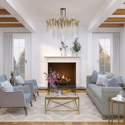 Image showing  52 in. Premium MDF Classic Transitional Mantel Surround