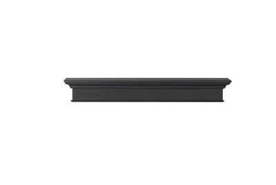 Pearl Mantels Premium MDF Mantel Shelf, Black, 9 in. x 8 in. x 72 in.