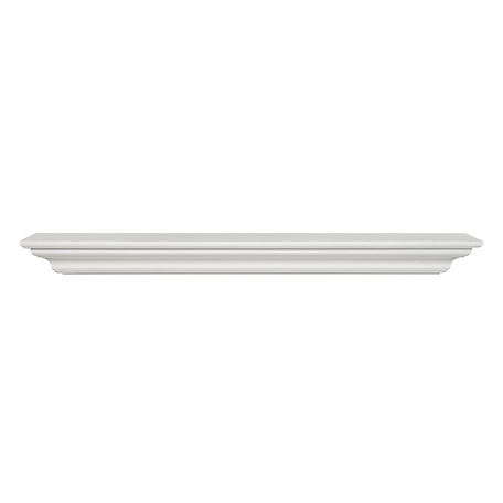 Pearl Mantels Clean Sophisticated Premium MDF Fireplace Shelf Mantel, White, 10 in. x 5 in., 48 in.