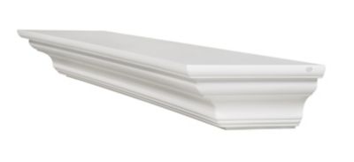 Image showing  Clean Sophisticated Premium MDF Fireplace Shelf Mantel, White, 10 in. x 5 in., 48 in.