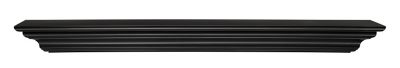 Pearl Mantels 48 in. Clean Sophisticated Premium MDF Fireplace Shelf Mantel, Black