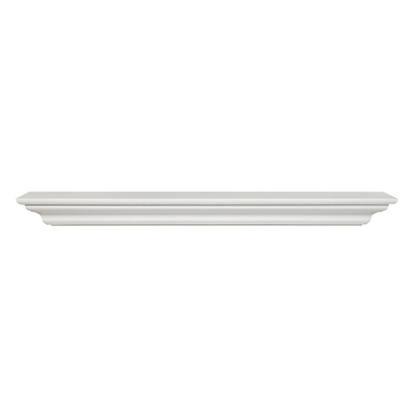 Pearl Mantels Clean Sophisticated Premium MDF Fireplace Shelf Mantel, White, 10 in. x 5 in., 60 in.