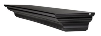 Image showing  72 in. Clean Sophisticated Premium MDF Fireplace Shelf Mantel, Black