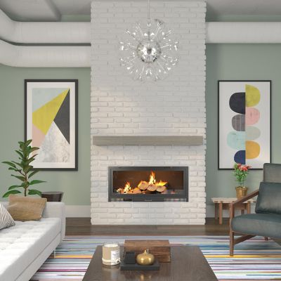 Image showing  72 in. Non-Combustible Indoor/Outdoor Fireplace Shelf Mantel, Gray