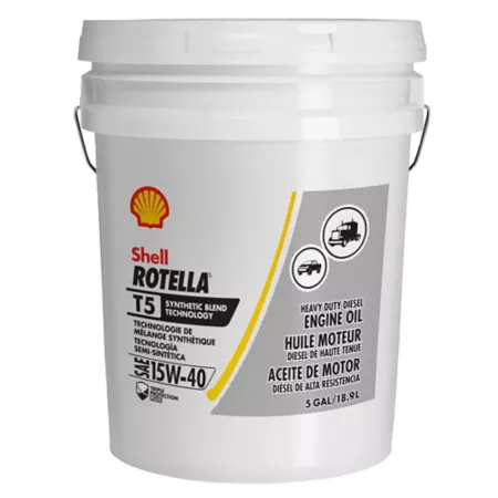 Rotella shell 5 gal Synthetic engine oil 15W-40 T5 Motor Oils