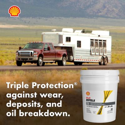 Image showing 5 th Shell Rotella 5 gal. 15W-40 T5 Synthetic Motor Oil