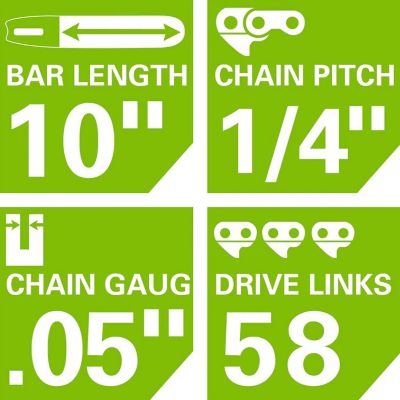 Image showing  Pro 10 in. Pole Saw Chain, 3/8 in. Pitch, 0.050 in. Gauge, 58 Drive Links