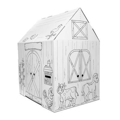Easy Playhouse Barn Cardboard Playhouse