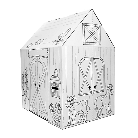 Easy Playhouse Barn Cardboard Playhouse