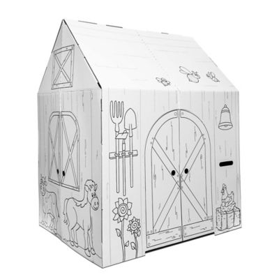 Image showing  Barn Cardboard Playhouse