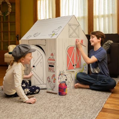 Image showing  Barn Cardboard Playhouse