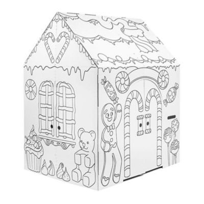 Easy Playhouse Gingerbread Cardboard Playhouse