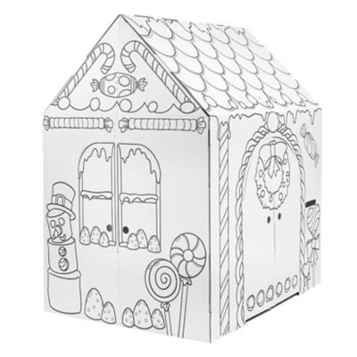 Image showing  Gingerbread Cardboard Playhouse, 32 in. x 26.5 in. x 40.5 in.