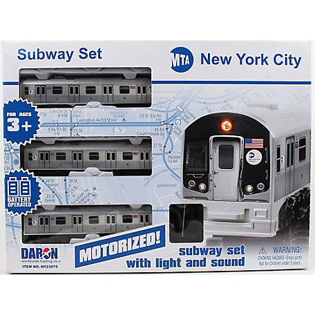 Daron New York City MTA 3 pc. Battery Operated Train Set with Track, NY23075