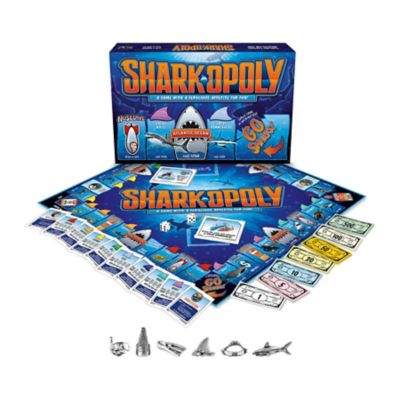 Late For the Sky Shark-Opoly Board Game, 2-6 Players, For Ages 8+