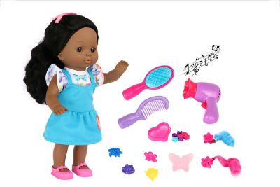 Dream Collection 12 in. Toy Baby Doll Hair Play Set - African American in Gift Box, 80504