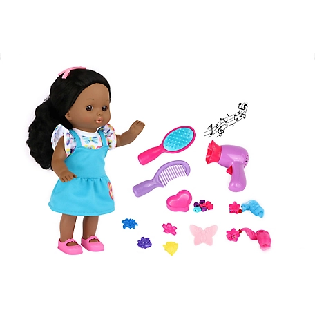 Dream Collection 12 in. Toy Baby Doll Hair Play Set - African American in Gift Box, 80504