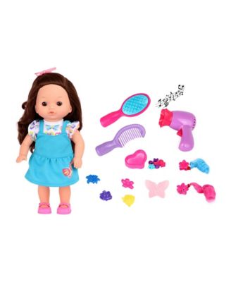Dream Collection 12 in. Toy Baby Doll Hair Play Set - Brunette in Gift Box, 20504B