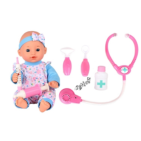 Dream Collection 12 in. Toy Baby Doll with Medical Set in Gift Box, 20214