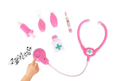 Image showing  12 in. Toy Baby Doll with Medical Set in Gift Box