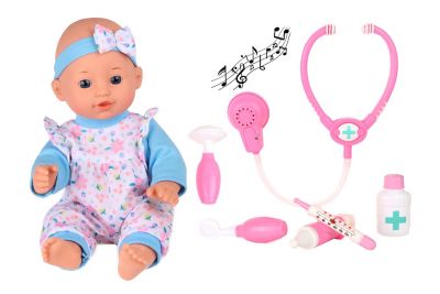 Image showing  12 in. Toy Baby Doll with Medical Set in Gift Box