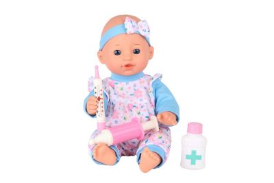 Image showing  12 in. Toy Baby Doll with Medical Set in Gift Box