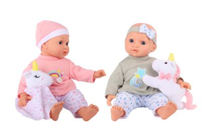 Image showing  14 in. Twins Baby Doll Toy Set