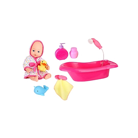 Dream Collection 12 in. Toy Baby Bath Time Play Set in Gift Box