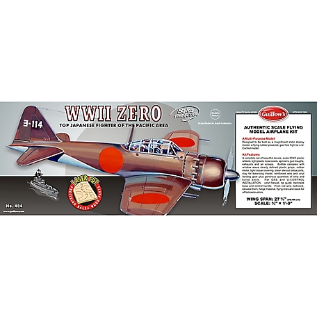 Guillow's WWII Zero Laser Cut Model Kit, 404 LC