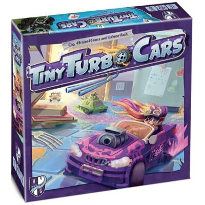 Tiny Turbo Cars - Racing Puzzle Board Game, Ages 8+, 2-4 Players, 30 Min - Luma Imports HG063
