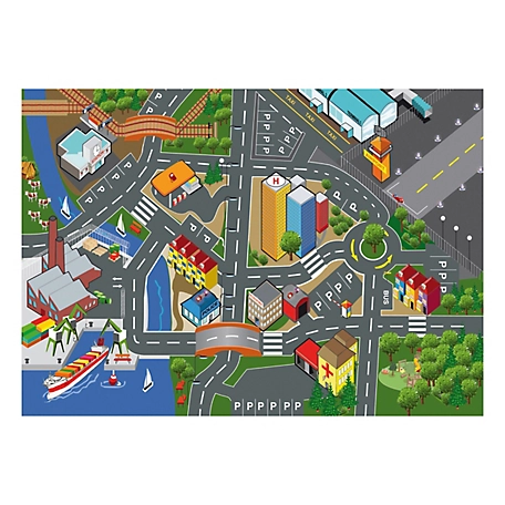Dickie Toys Play Carpet Playmat Vehicle Playset, 40 in.es x 55 in.es, 203745004